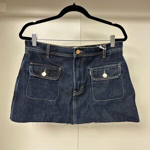Reformation mini jeans skirt